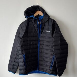 Columbia Black and Blue Hooded Jacket